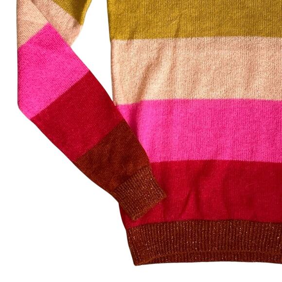 Scotch & Soda Women’s Sz M Rainbow Stripe Sweater Crewneck Pullover - Picture 5 of 12